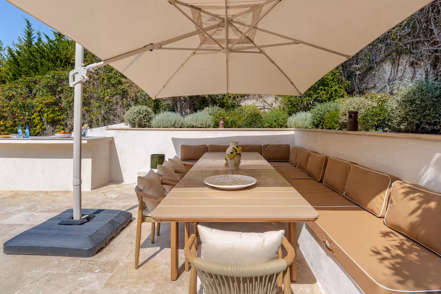 Al fresco dining area