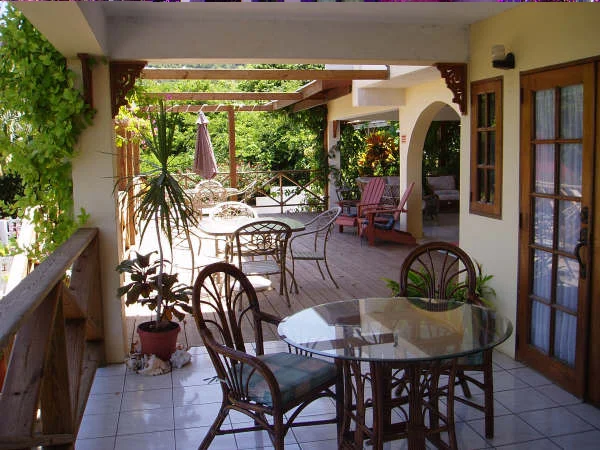 Upper deck at Villa Capri