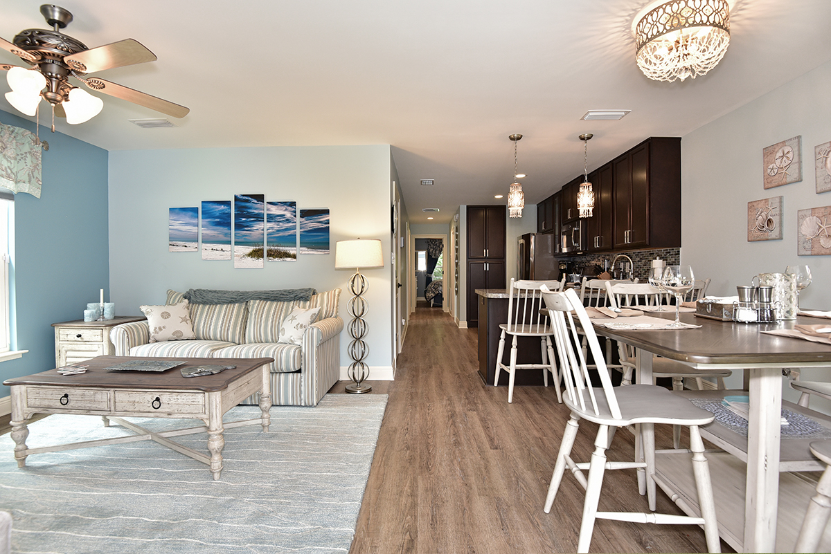 Open concept Living areas