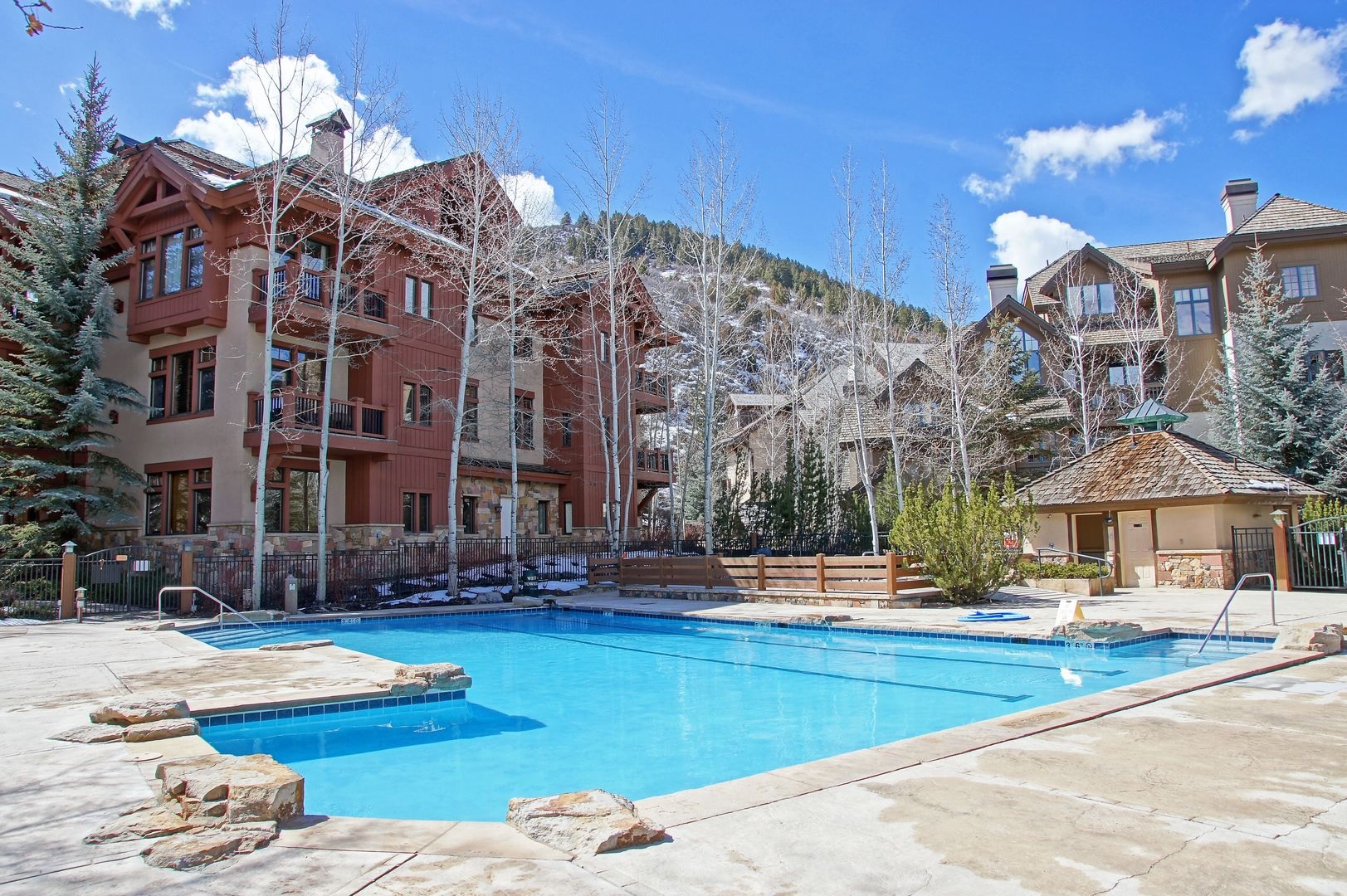Pool outside front door